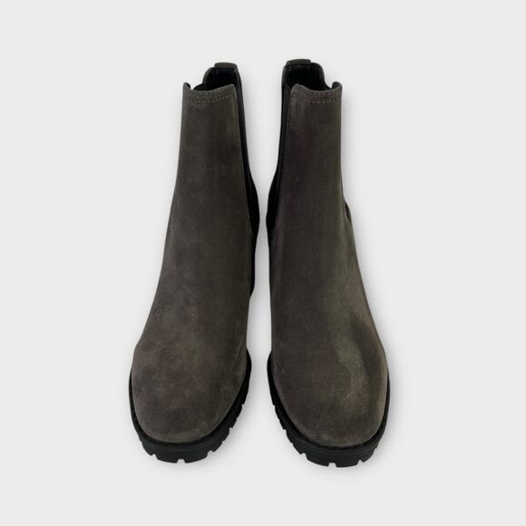 Vince Henderson Suede Ankle Booties Gray Size 9 NEW - Picture 4 of 9